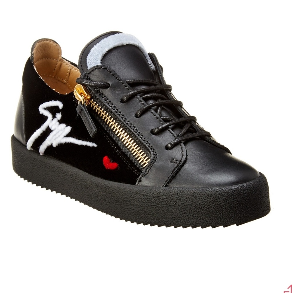 š„GIUSEPPE SIGNATURE LEATHER UNISEX SNEAKERS - Picture 2 of 8
